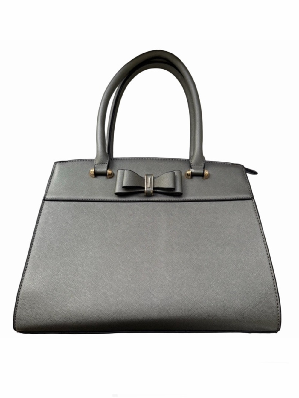 LJOSEIND Designer Handbag Tote Pewter Silver Large Crossbody Shoulder Bag NWOT